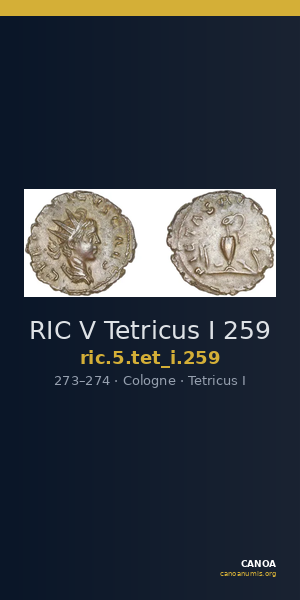 RIC V Tetricus I 259 — CANOA