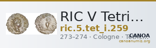 RIC V Tetricus I 259 — CANOA