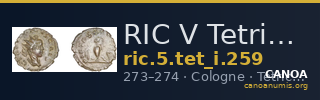 RIC V Tetricus I 259 — CANOA