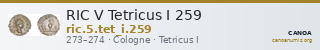 RIC V Tetricus I 259 — CANOA