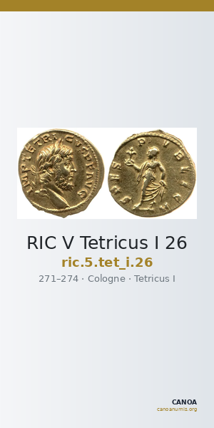 RIC V Tetricus I 26 — CANOA