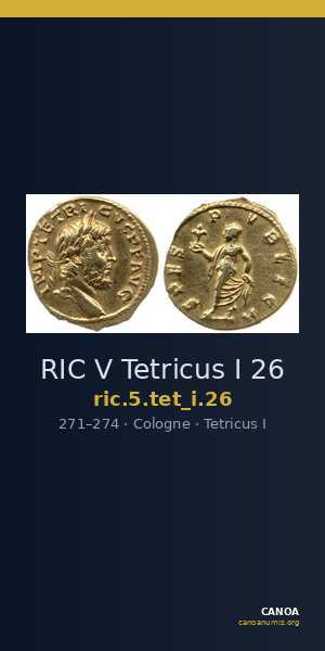 RIC V Tetricus I 26 — CANOA