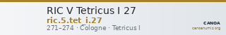 RIC V Tetricus I 27 — CANOA