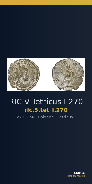 RIC V Tetricus I 270 — CANOA