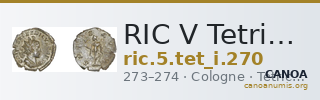 RIC V Tetricus I 270 — CANOA