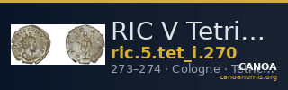 RIC V Tetricus I 270 — CANOA