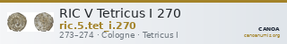 RIC V Tetricus I 270 — CANOA
