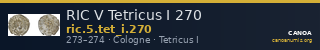 RIC V Tetricus I 270 — CANOA