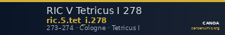 RIC V Tetricus I 278 — CANOA