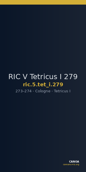 RIC V Tetricus I 279 — CANOA