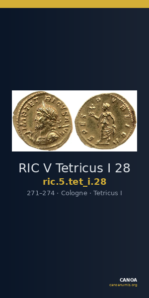 RIC V Tetricus I 28 — CANOA