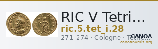 RIC V Tetricus I 28 — CANOA