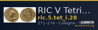 RIC V Tetricus I 28 — CANOA