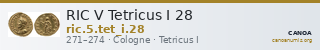 RIC V Tetricus I 28 — CANOA