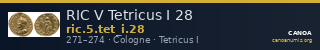 RIC V Tetricus I 28 — CANOA