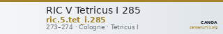 RIC V Tetricus I 285 — CANOA