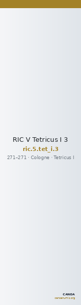 RIC V Tetricus I 3 — CANOA