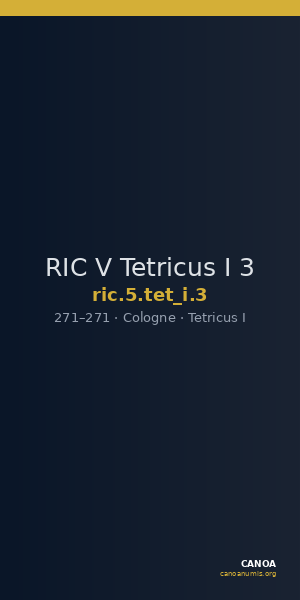RIC V Tetricus I 3 — CANOA