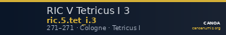 RIC V Tetricus I 3 — CANOA