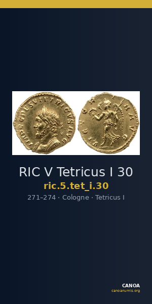 RIC V Tetricus I 30 — CANOA