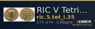 RIC V Tetricus I 35 — CANOA