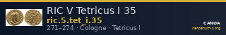 RIC V Tetricus I 35 — CANOA