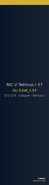 RIC V Tetricus I 37 — CANOA