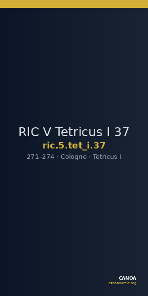 RIC V Tetricus I 37 — CANOA
