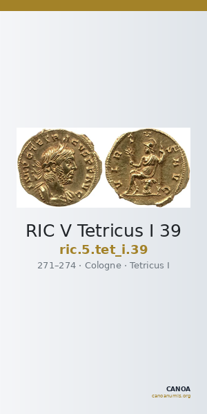 RIC V Tetricus I 39 — CANOA