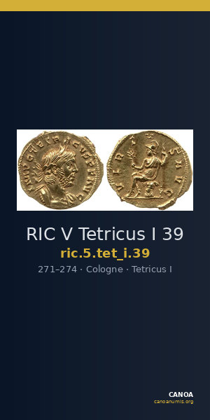 RIC V Tetricus I 39 — CANOA