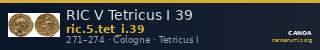 RIC V Tetricus I 39 — CANOA
