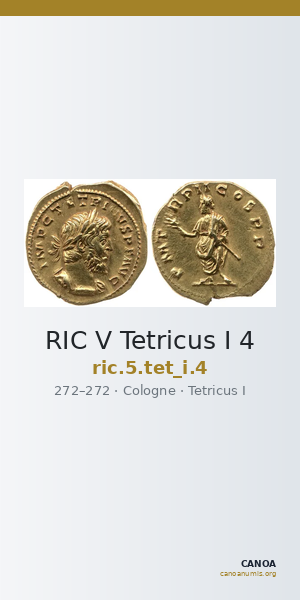 RIC V Tetricus I 4 — CANOA