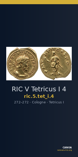 RIC V Tetricus I 4 — CANOA