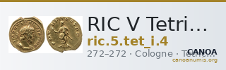 RIC V Tetricus I 4 — CANOA