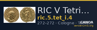 RIC V Tetricus I 4 — CANOA