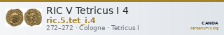 RIC V Tetricus I 4 — CANOA