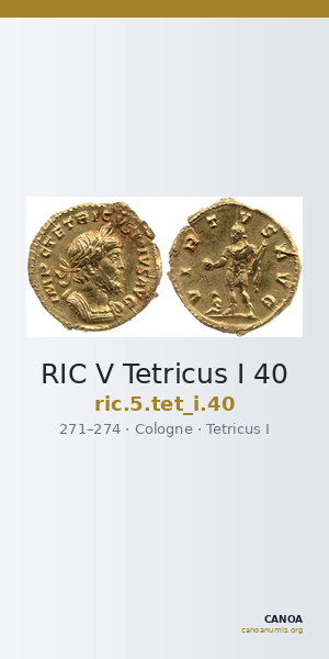 RIC V Tetricus I 40 — CANOA