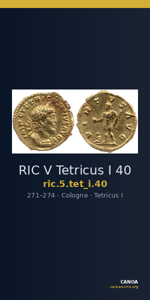 RIC V Tetricus I 40 — CANOA