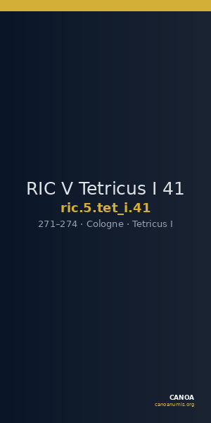 RIC V Tetricus I 41 — CANOA