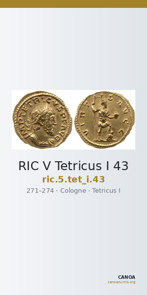 RIC V Tetricus I 43 — CANOA