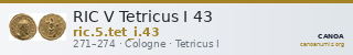 RIC V Tetricus I 43 — CANOA