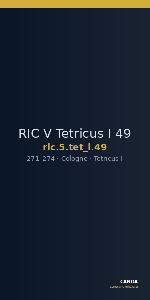 RIC V Tetricus I 49 — CANOA