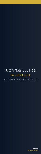 RIC V Tetricus I 51 — CANOA