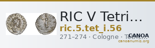 RIC V Tetricus I 56 — CANOA
