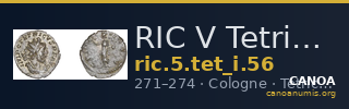 RIC V Tetricus I 56 — CANOA