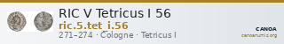 RIC V Tetricus I 56 — CANOA