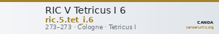 RIC V Tetricus I 6 — CANOA