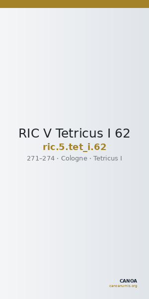 RIC V Tetricus I 62 — CANOA