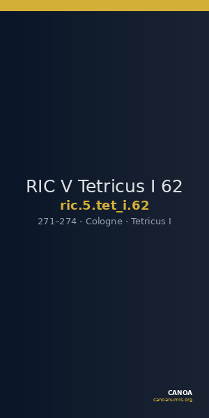 RIC V Tetricus I 62 — CANOA