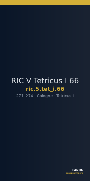 RIC V Tetricus I 66 — CANOA